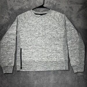 Etonic Women's Sweatshirt XS Gray‎ Long Sleeve Athletic Pullover with Side Zip